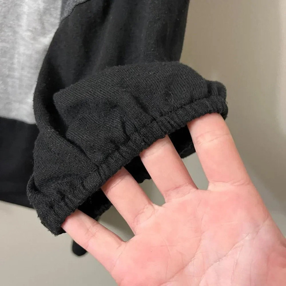 Saint Tropez West Womens Gray Sweater 1X Colorblock Cowl Neck Long Sleeve - Picture 6 of 9